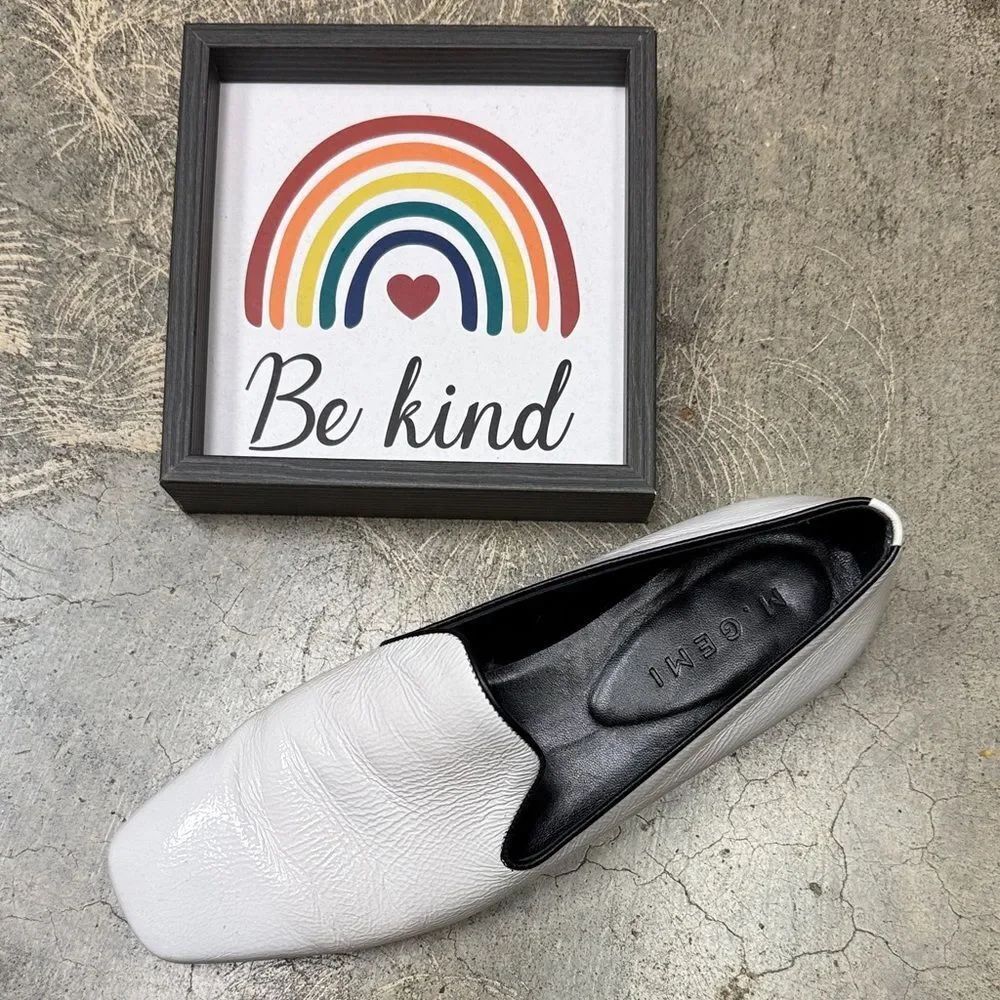 * M. Gemi White Leather Loafer